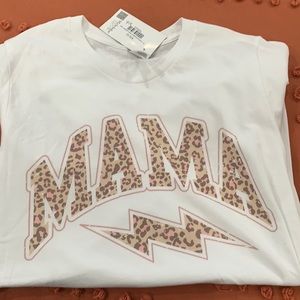 Small Leopard Mama tee